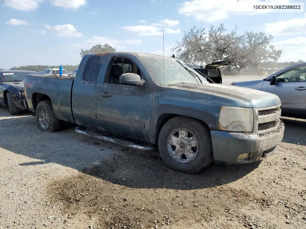 1GCEK19JX8Z288022 2008 Chevrolet Silverado K1500