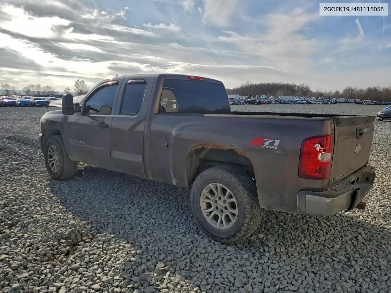 2GCEK19J481115055 2008 Chevrolet Silverado K1500