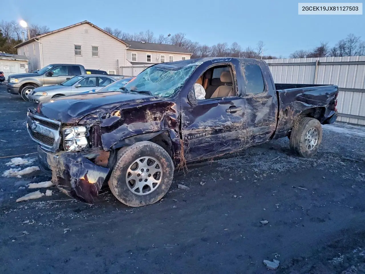 2GCEK19JX81127503 2008 Chevrolet Silverado K1500