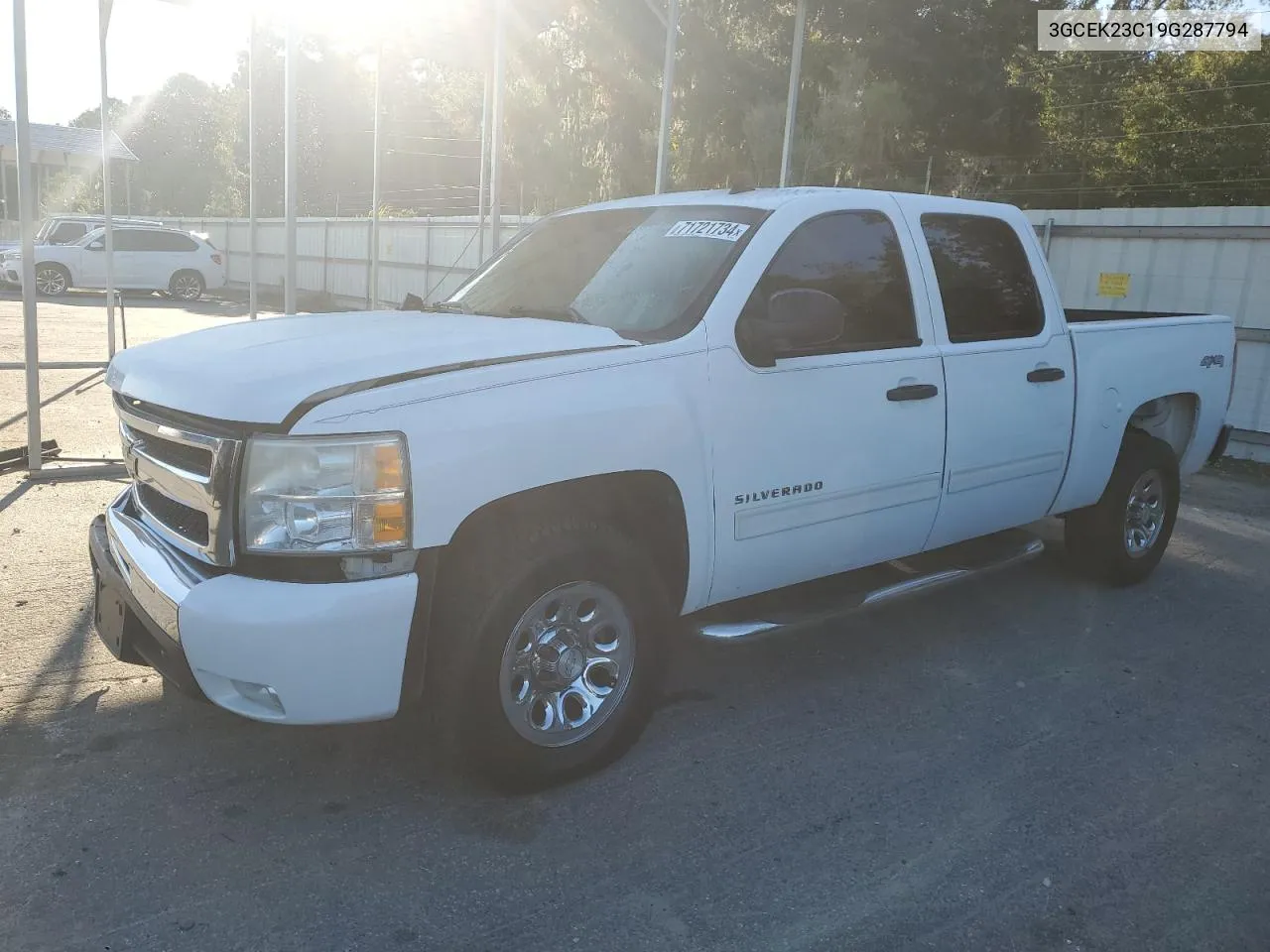 2009 Chevrolet Silverado K1500 Lt VIN: 3GCEK23C19G287794 Lot: 71721734