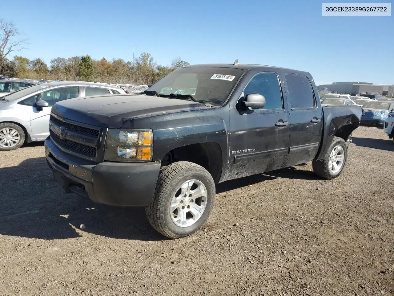 3GCEK23389G267722 2009 Chevrolet Silverado K1500 Lt
