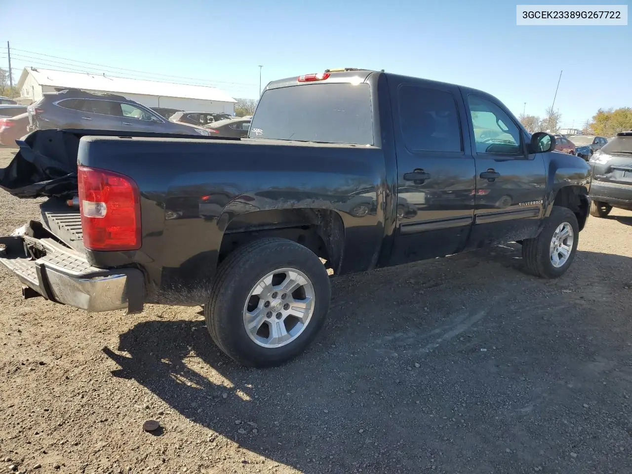 3GCEK23389G267722 2009 Chevrolet Silverado K1500 Lt