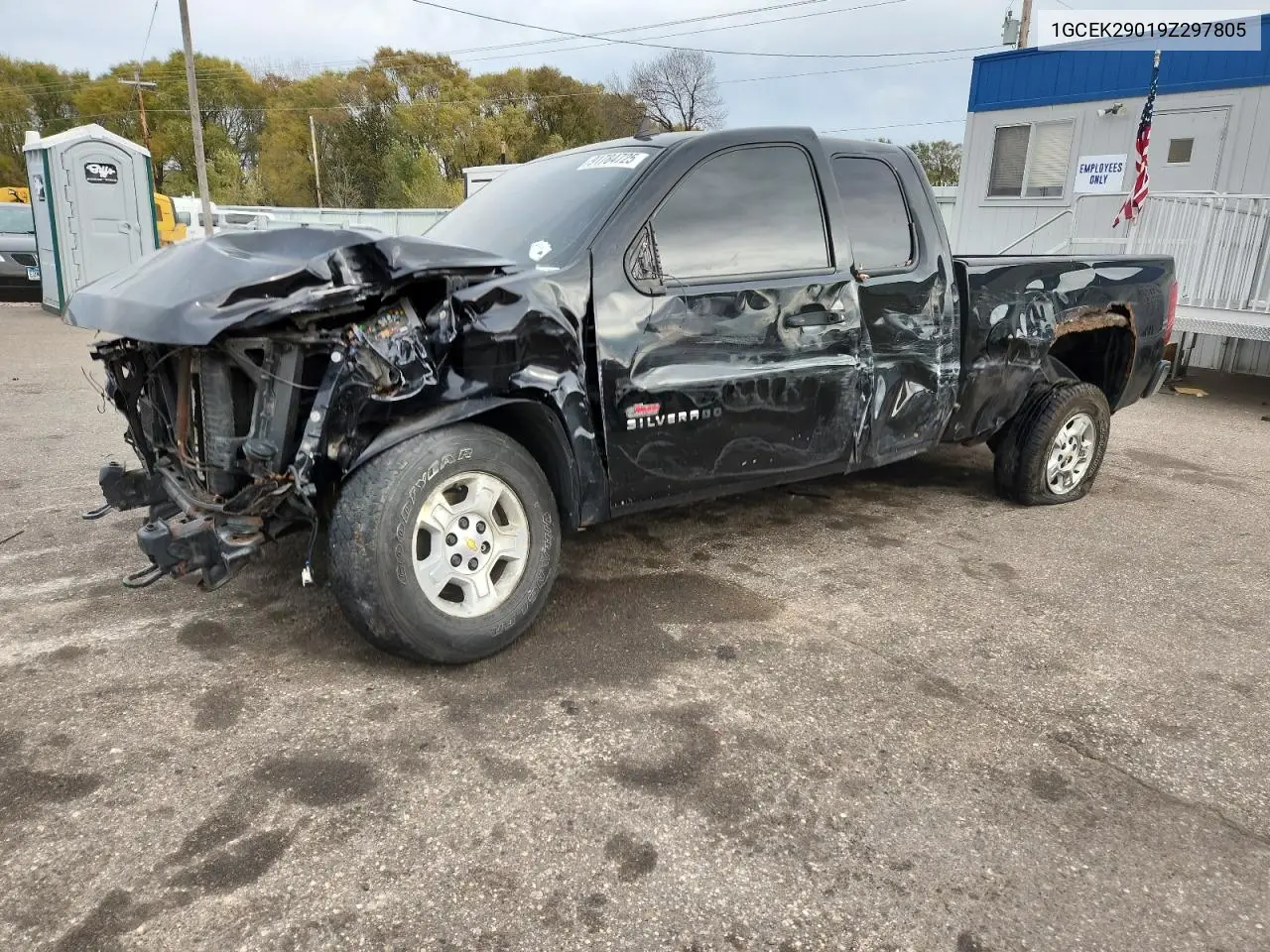 1GCEK29019Z297805 2009 Chevrolet Silverado K1500 Lt