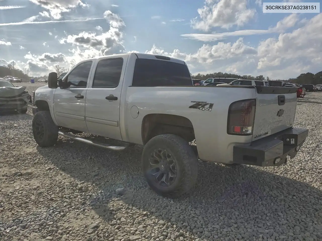 3GCRKSE37AG238151 2010 Chevrolet Silverado K1500 Lt