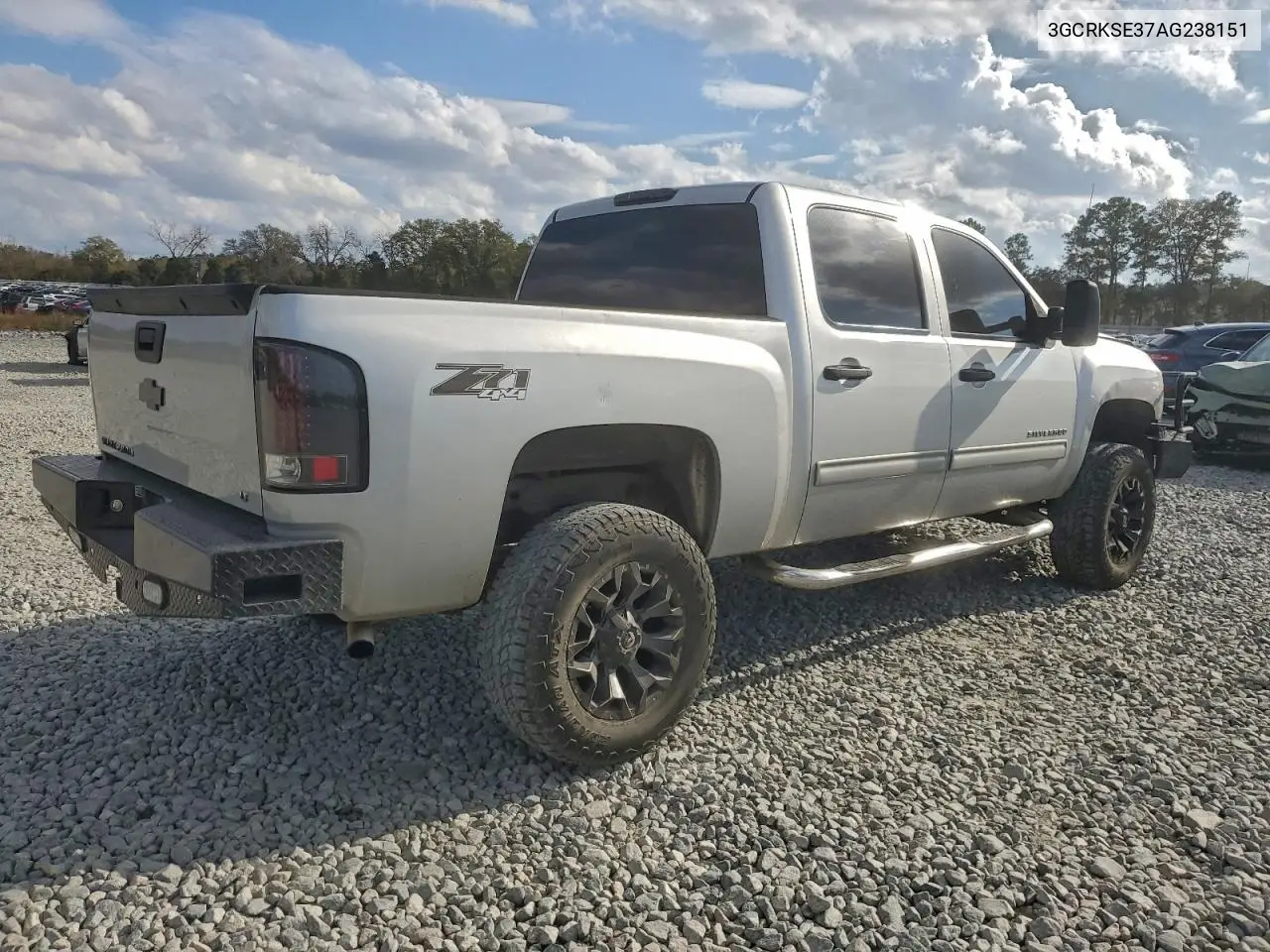 3GCRKSE37AG238151 2010 Chevrolet Silverado K1500 Lt