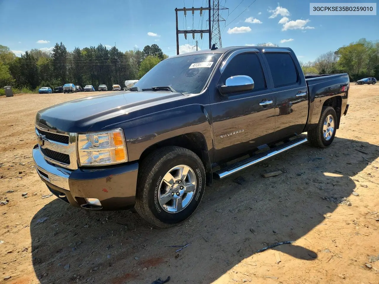 3GCPKSE35BG259010 2011 Chevrolet Silverado K1500 Lt