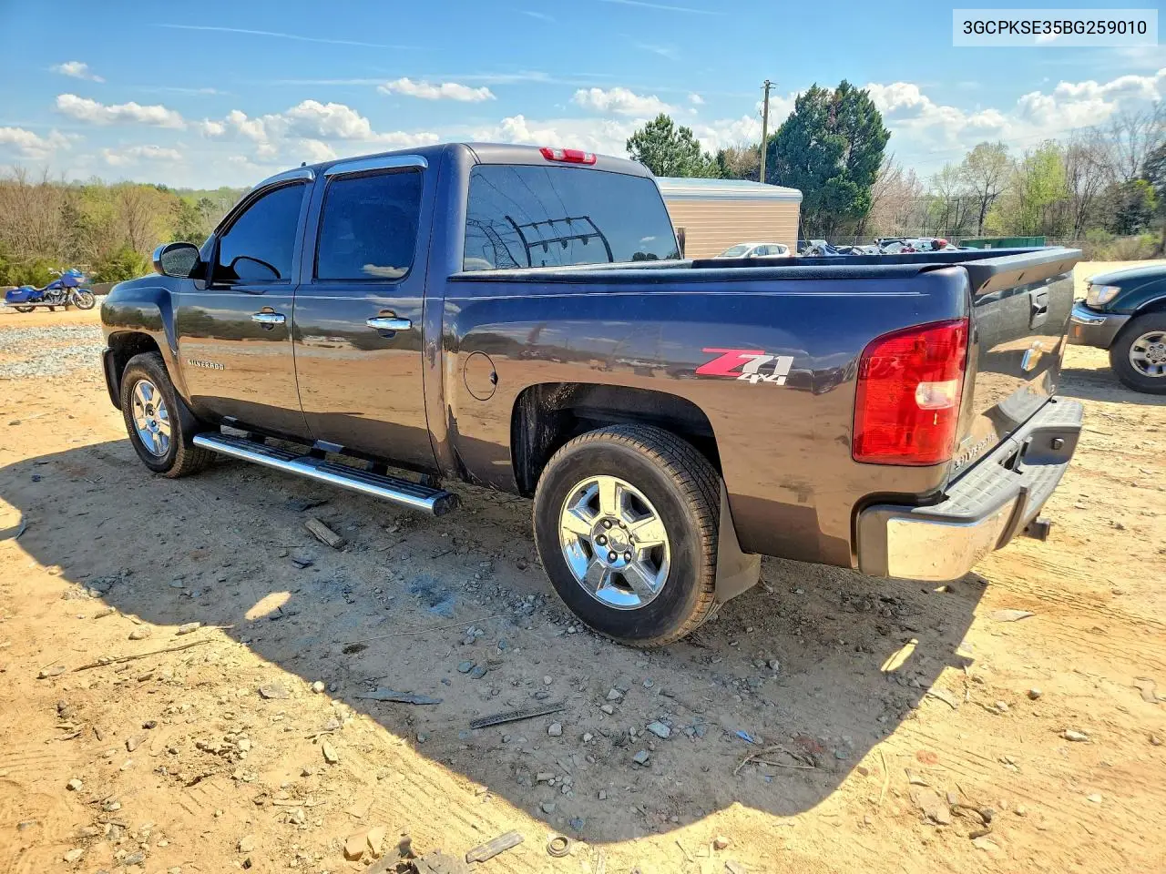 3GCPKSE35BG259010 2011 Chevrolet Silverado K1500 Lt