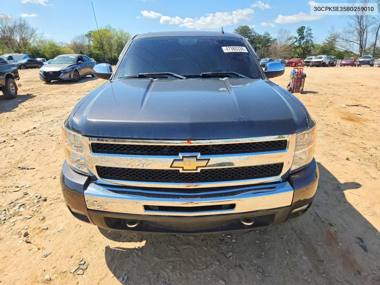 3GCPKSE35BG259010 2011 Chevrolet Silverado K1500 Lt