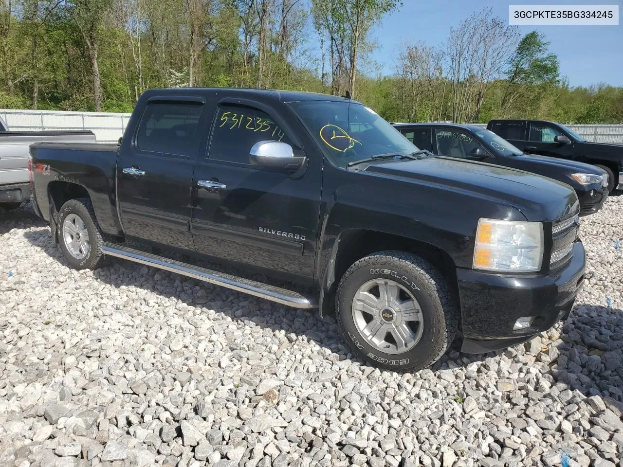 2011 Chevrolet Silverado K1500 Ltz VIN: 3GCPKTE35BG334245 Lot: 53123514