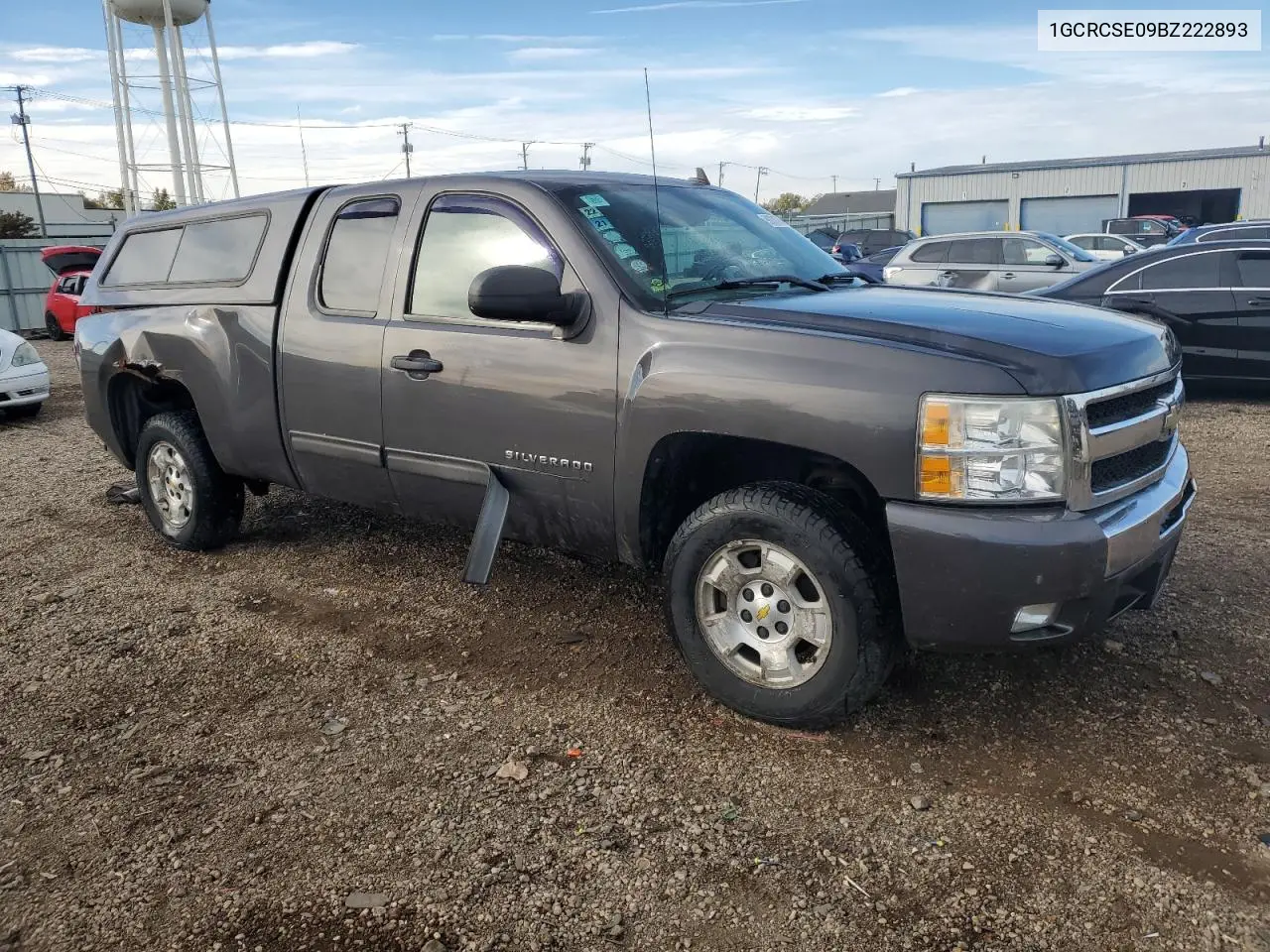 1GCRCSE09BZ222893 2011 Chevrolet Silverado C1500 Lt
