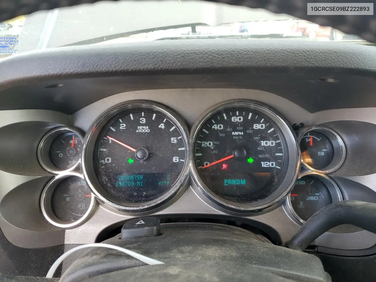 1GCRCSE09BZ222893 2011 Chevrolet Silverado C1500 Lt