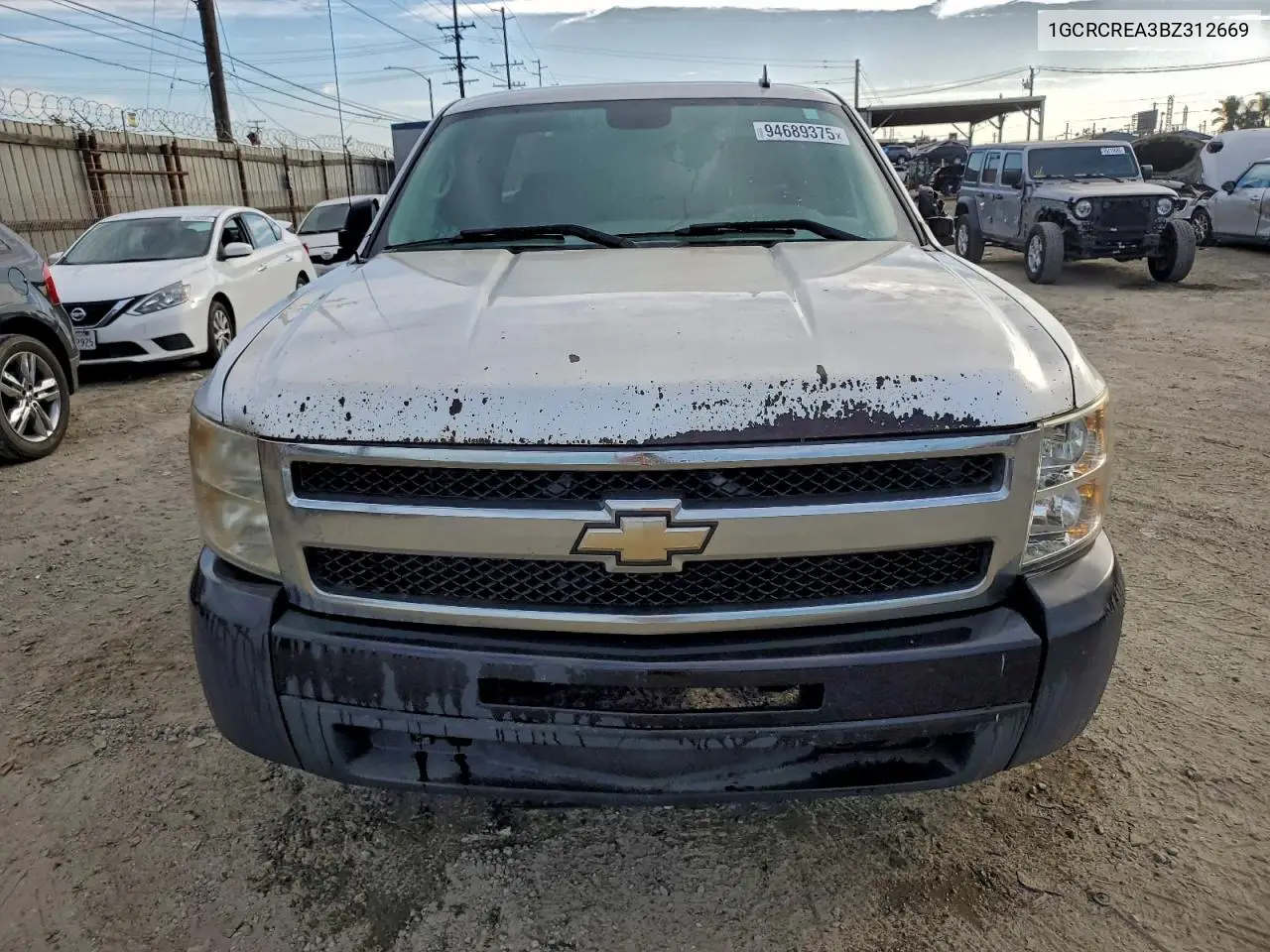 1GCRCREA3BZ312669 2011 Chevrolet Silverado C1500 Ls