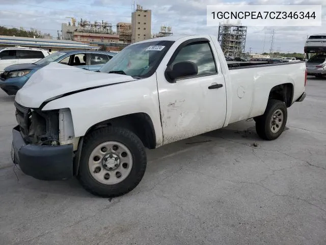 2012 Chevrolet Silverado C1500 VIN: 1GCNCPEA7CZ346344 Lot: 54801794