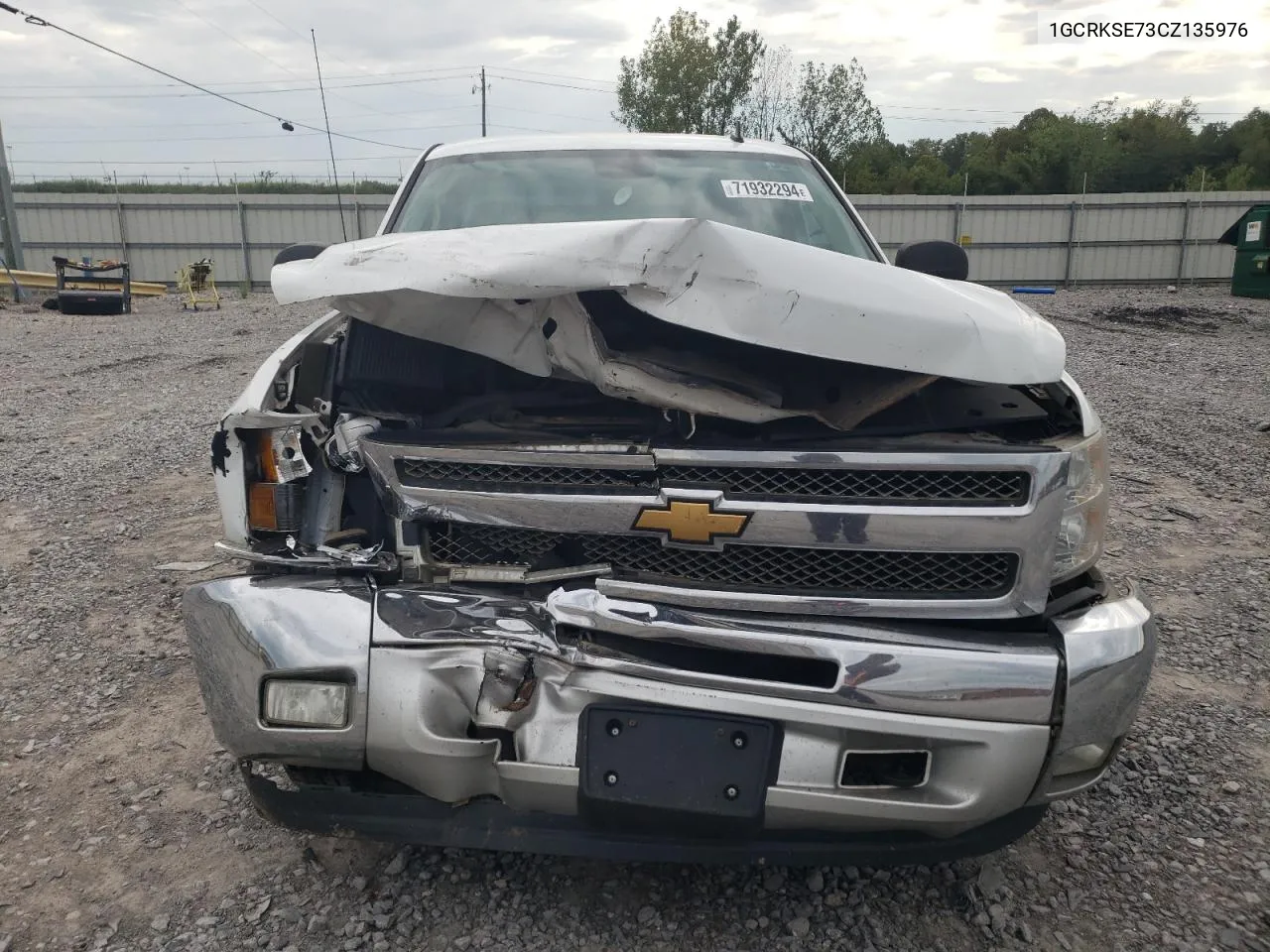 2012 Chevrolet Silverado K1500 Lt VIN: 1GCRKSE73CZ135976 Lot: 71932294