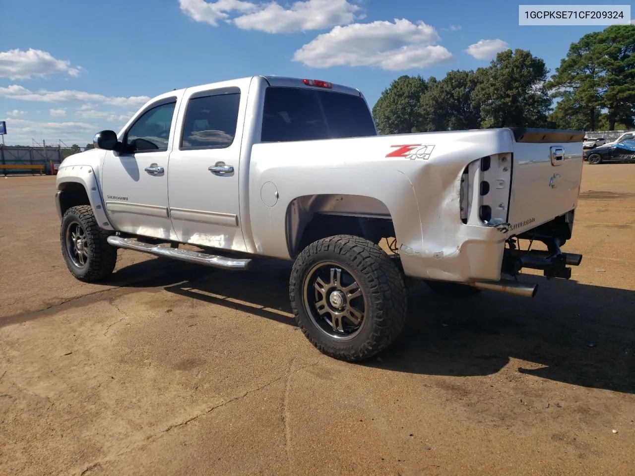 2012 Chevrolet Silverado K1500 Lt VIN: 1GCPKSE71CF209324 Lot: 72552334