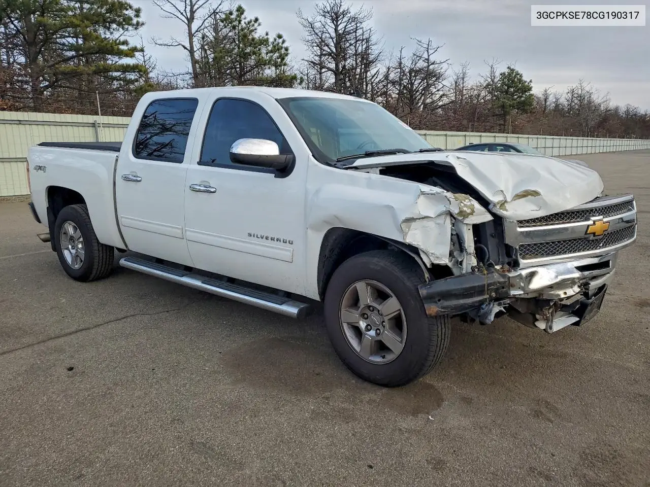 3GCPKSE78CG190317 2012 Chevrolet Silverado K1500 Lt