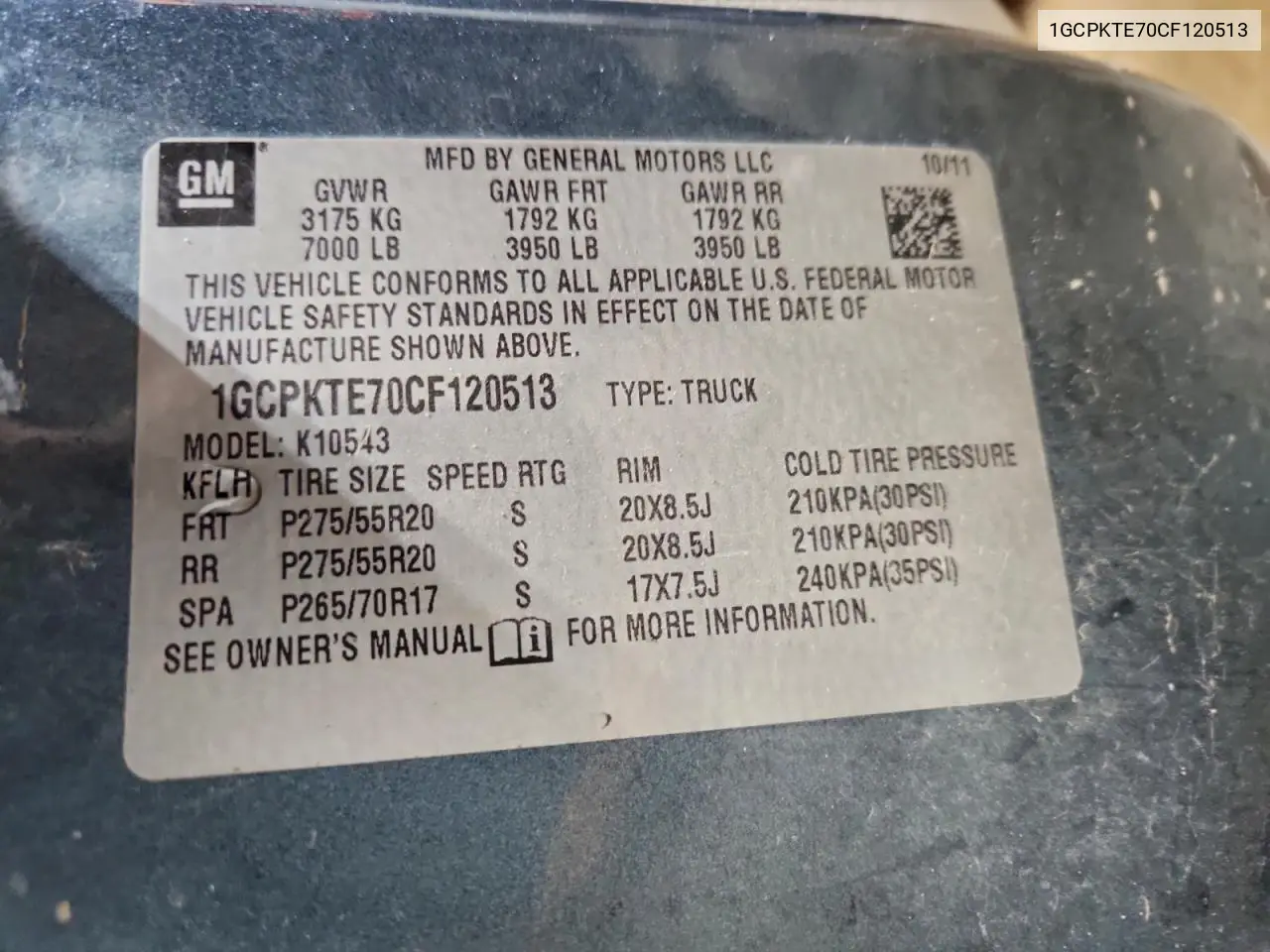 1GCPKTE70CF120513 2012 Chevrolet Silverado K1500 Ltz