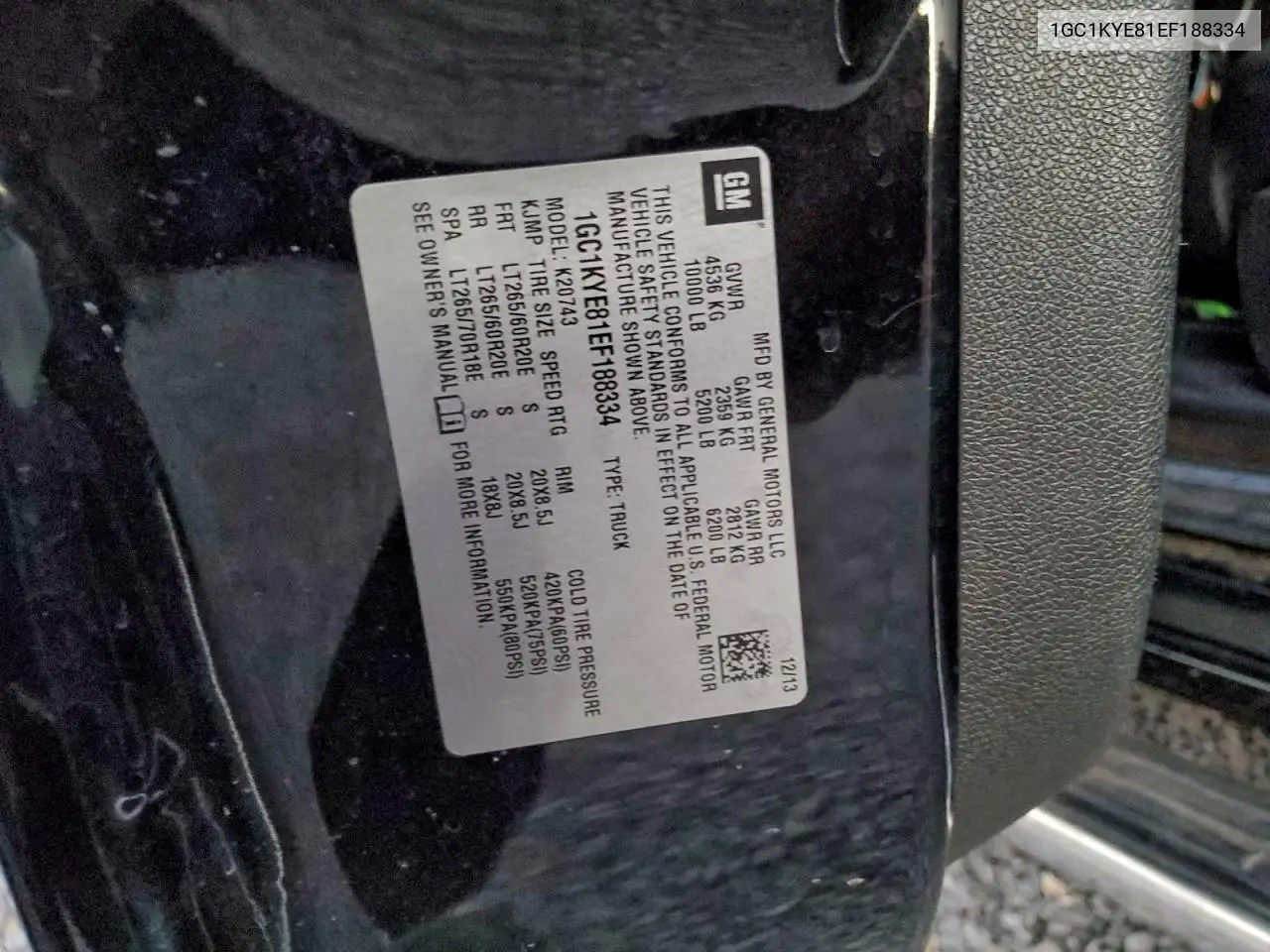1GC1KYE81EF188334 2014 Chevrolet Silverado K2500 Heavy Duty Ltz