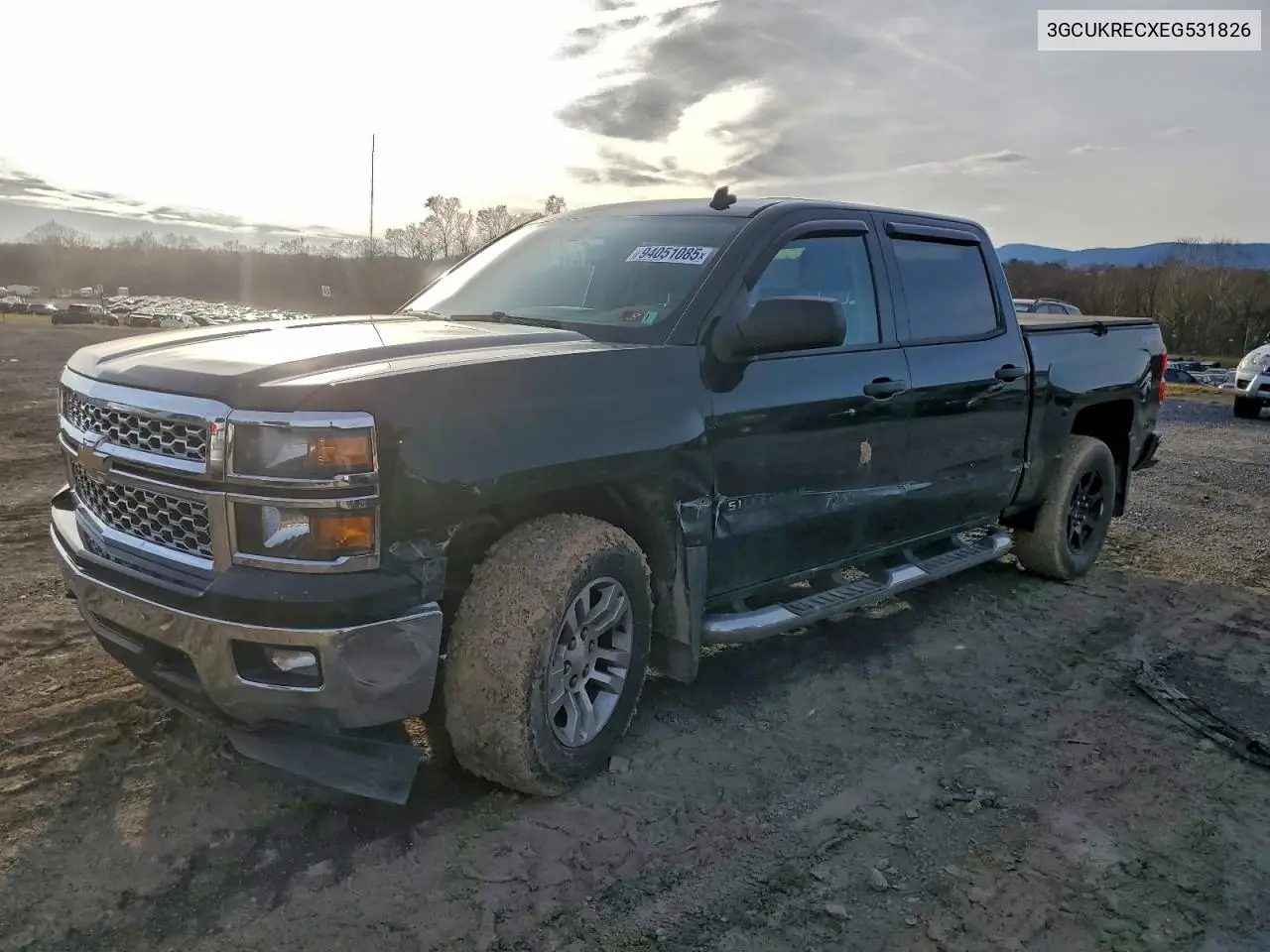 3GCUKRECXEG531826 2014 Chevrolet Silverado K1500 Lt