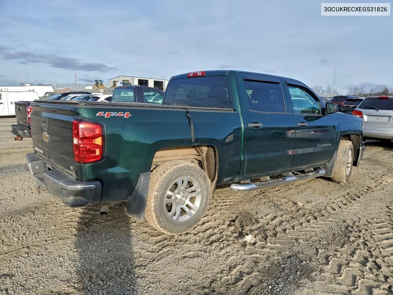 3GCUKRECXEG531826 2014 Chevrolet Silverado K1500 Lt