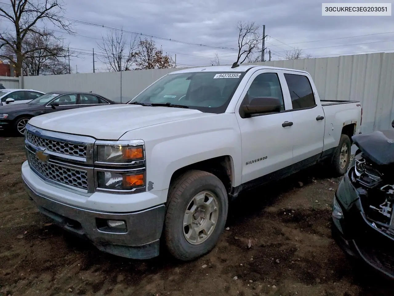 3GCUKREC3EG203051 2014 Chevrolet Silverado K1500 Lt