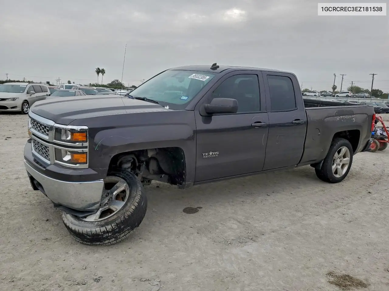 1GCRCREC3EZ181538 2014 Chevrolet Silverado C1500 Lt