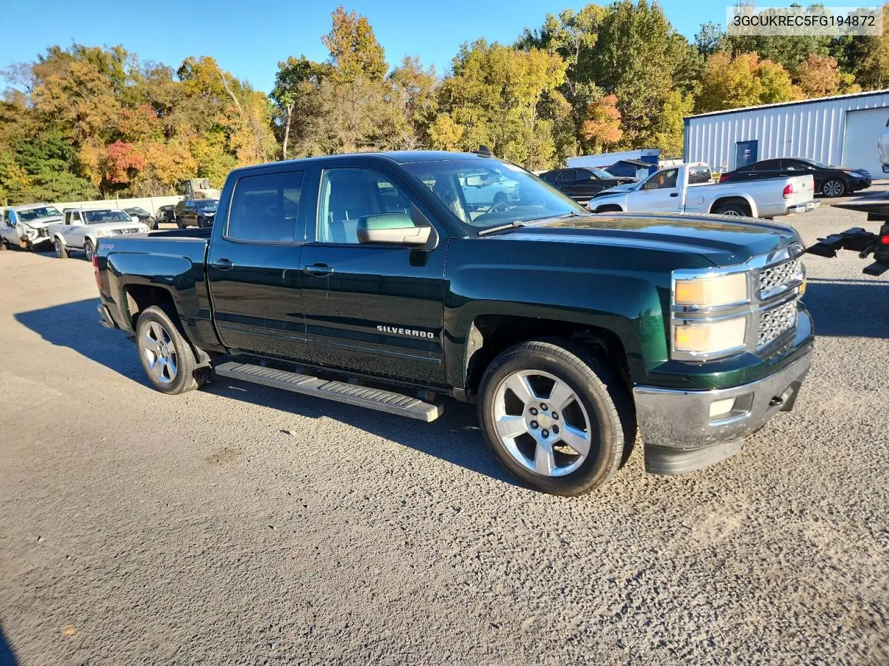 3GCUKREC5FG194872 2015 Chevrolet Silverado K1500 Lt