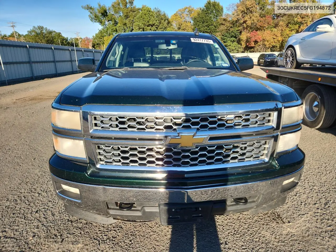 3GCUKREC5FG194872 2015 Chevrolet Silverado K1500 Lt