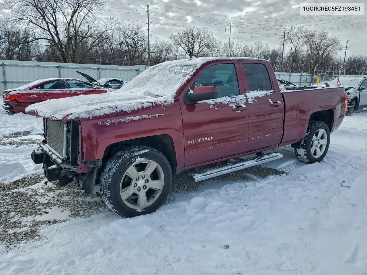 1GCRCREC5FZ193451 2015 Chevrolet Silverado C1500 Lt