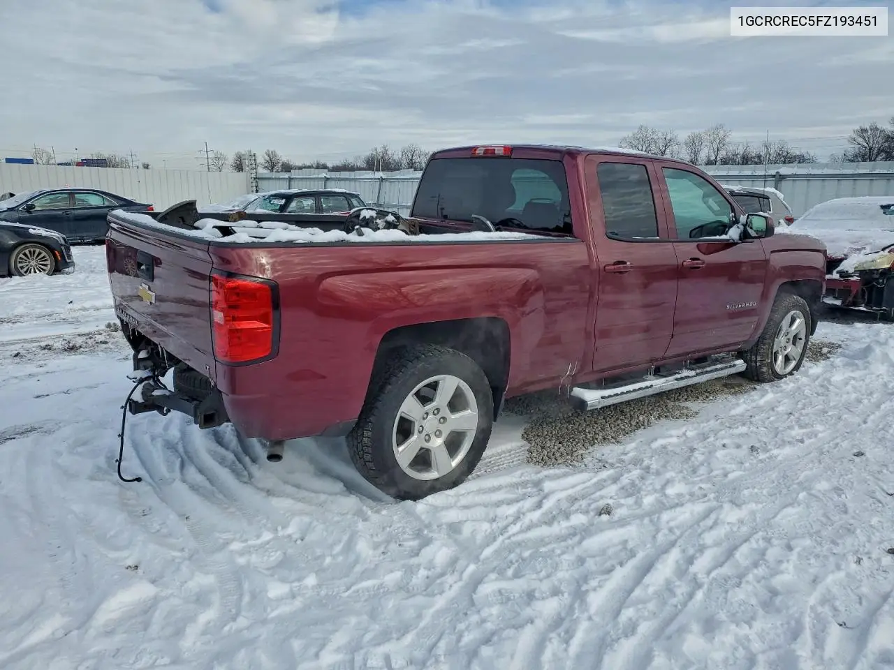 1GCRCREC5FZ193451 2015 Chevrolet Silverado C1500 Lt