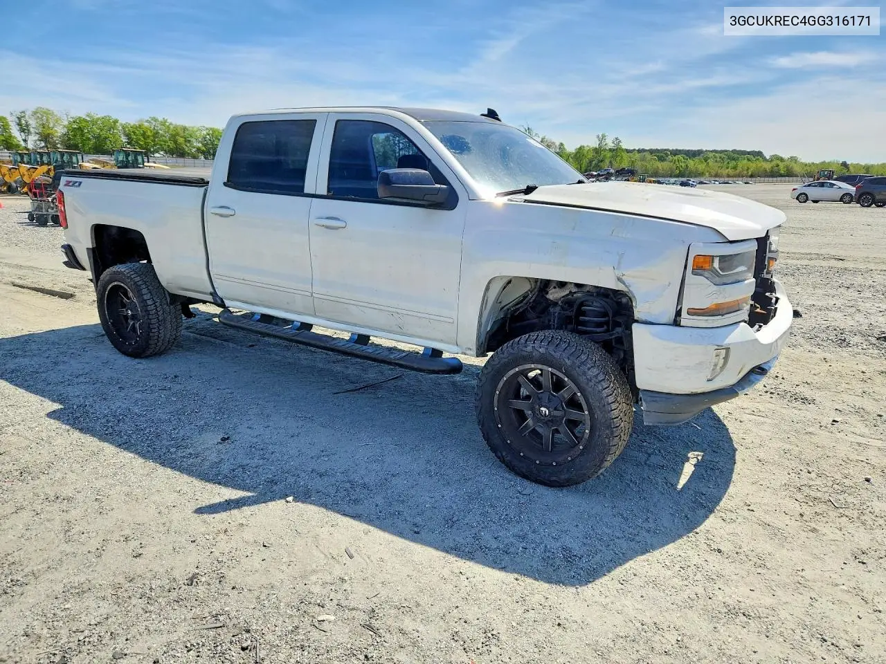 3GCUKREC4GG316171 2016 Chevrolet Silverado K1500 Lt