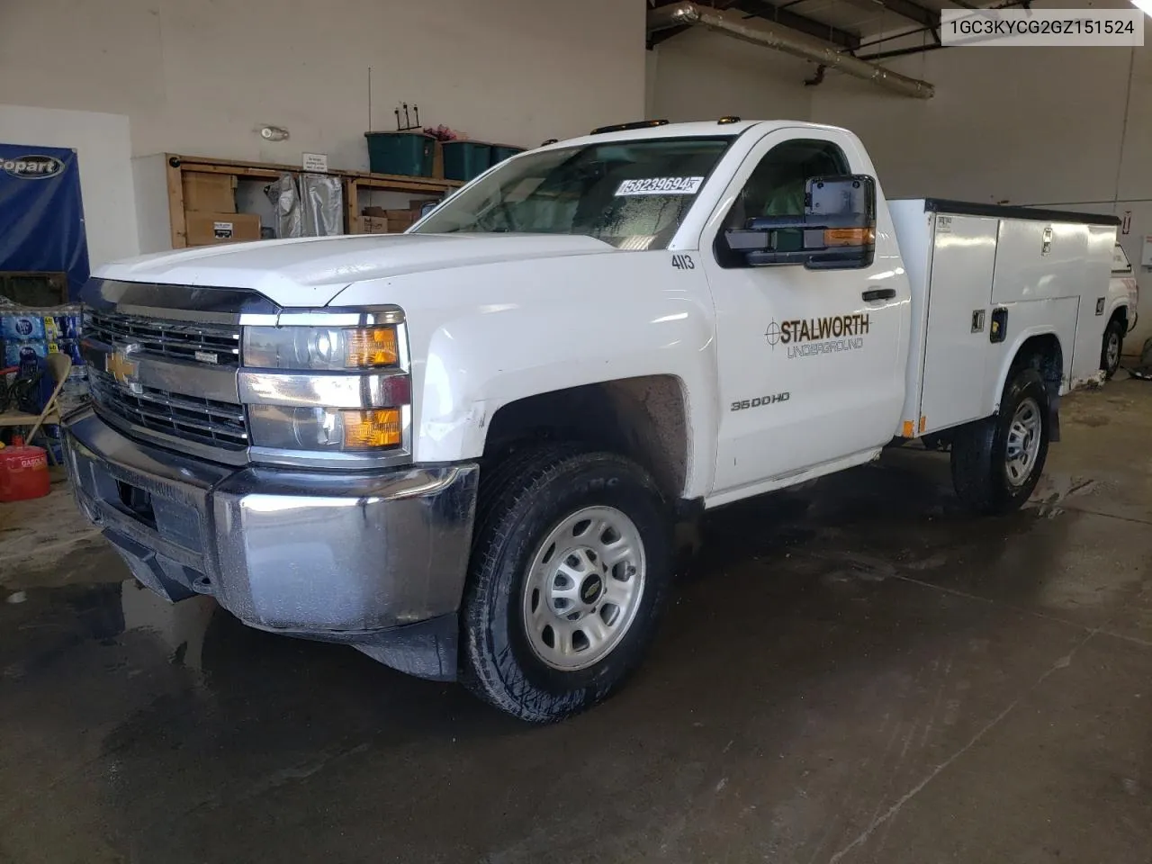 2016 Chevrolet Silverado K3500 VIN: 1GC3KYCG2GZ151524 Lot: 58239694