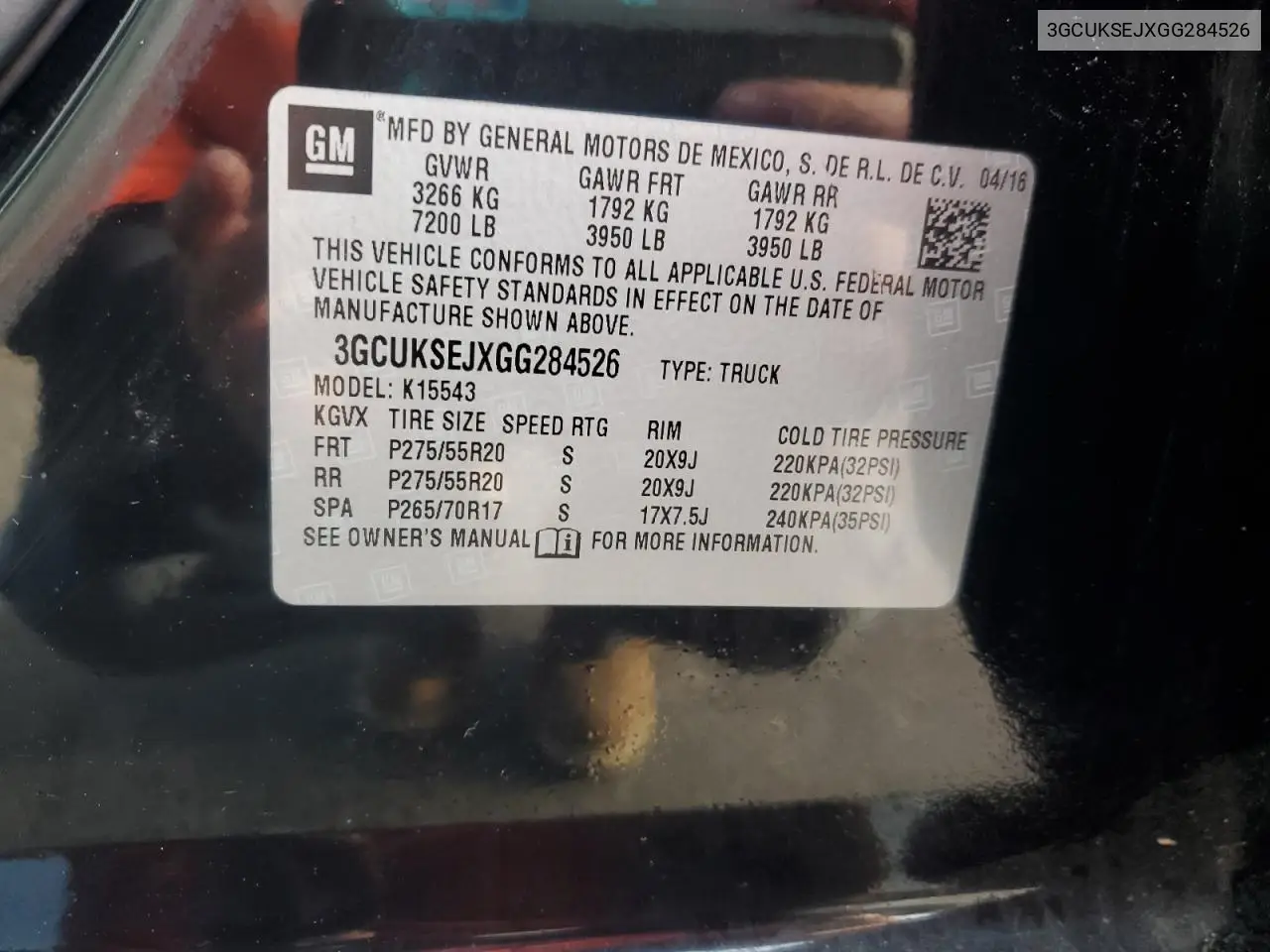 3GCUKSEJXGG284526 2016 Chevrolet Silverado K1500 Ltz