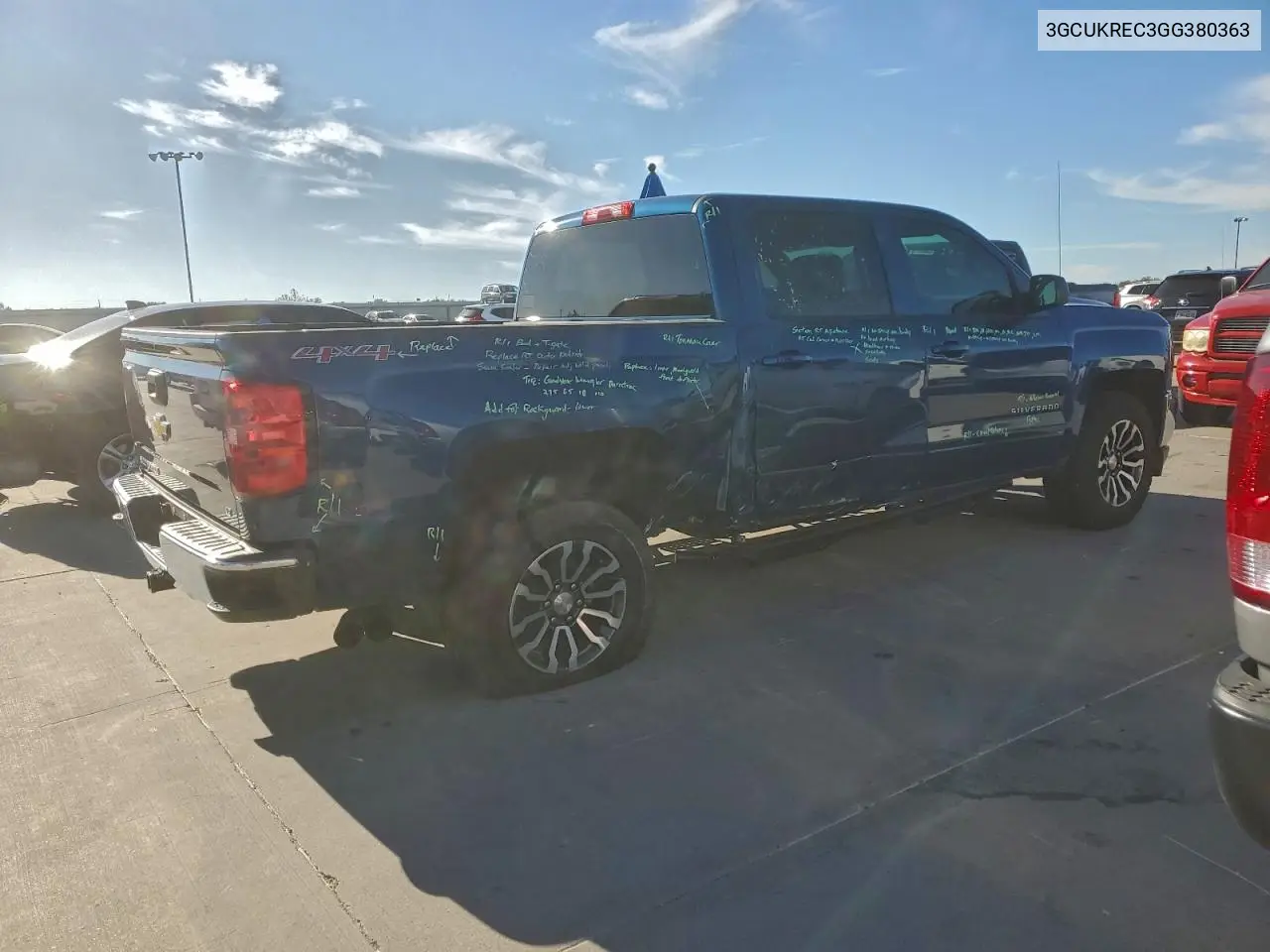 3GCUKREC3GG380363 2016 Chevrolet Silverado K1500 Lt