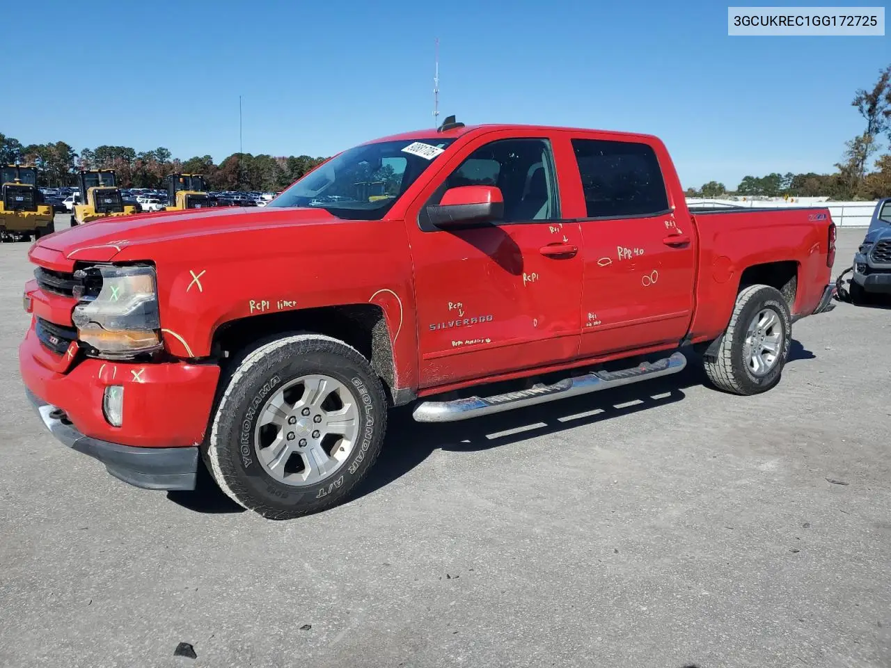 3GCUKREC1GG172725 2016 Chevrolet Silverado K1500 Lt