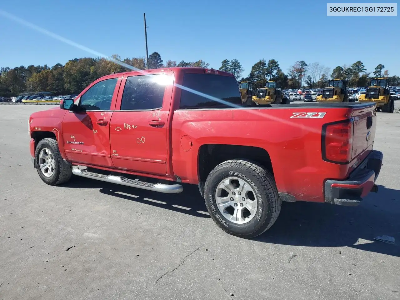 3GCUKREC1GG172725 2016 Chevrolet Silverado K1500 Lt