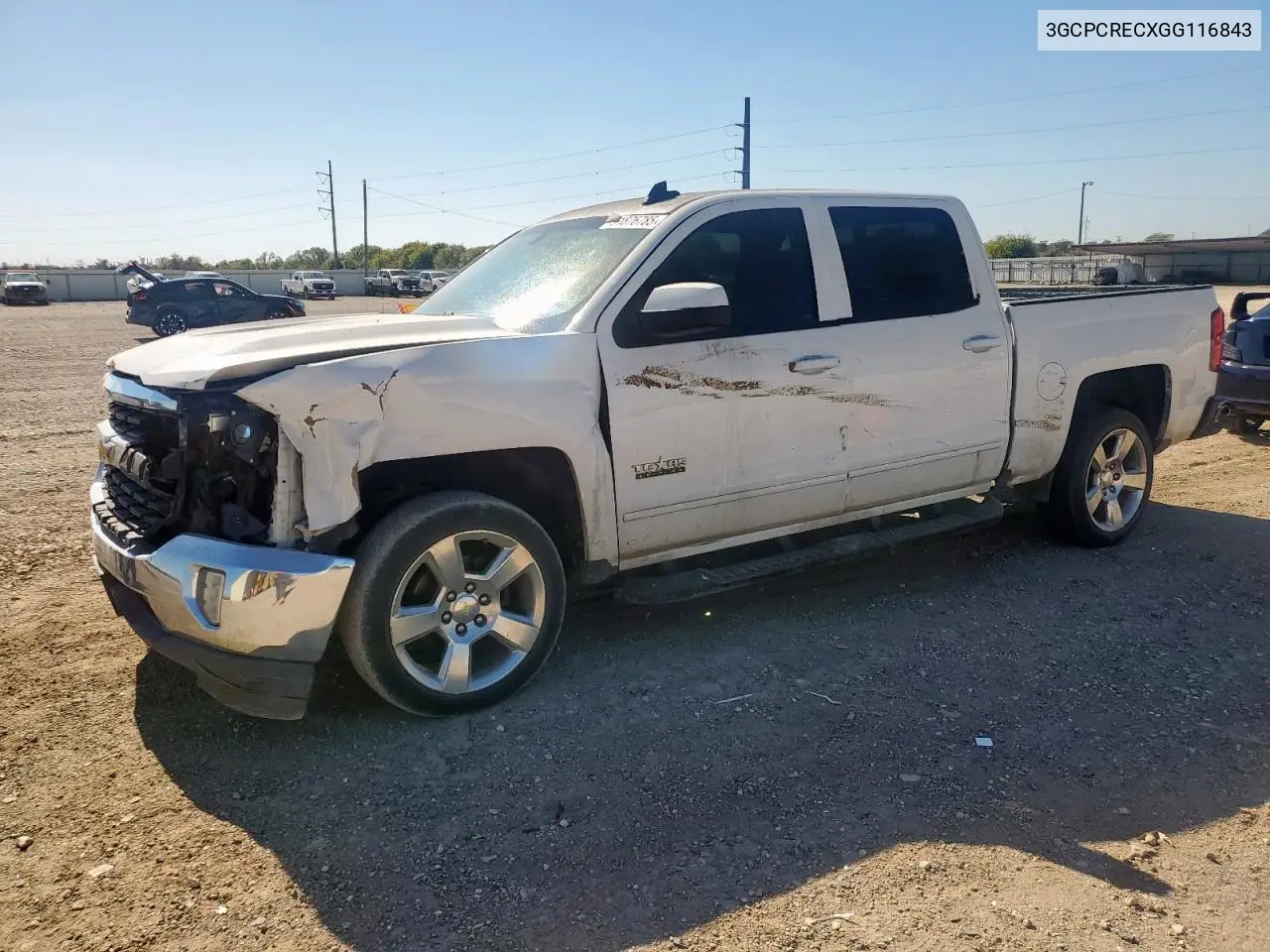 3GCPCRECXGG116843 2016 Chevrolet Silverado C1500 Lt