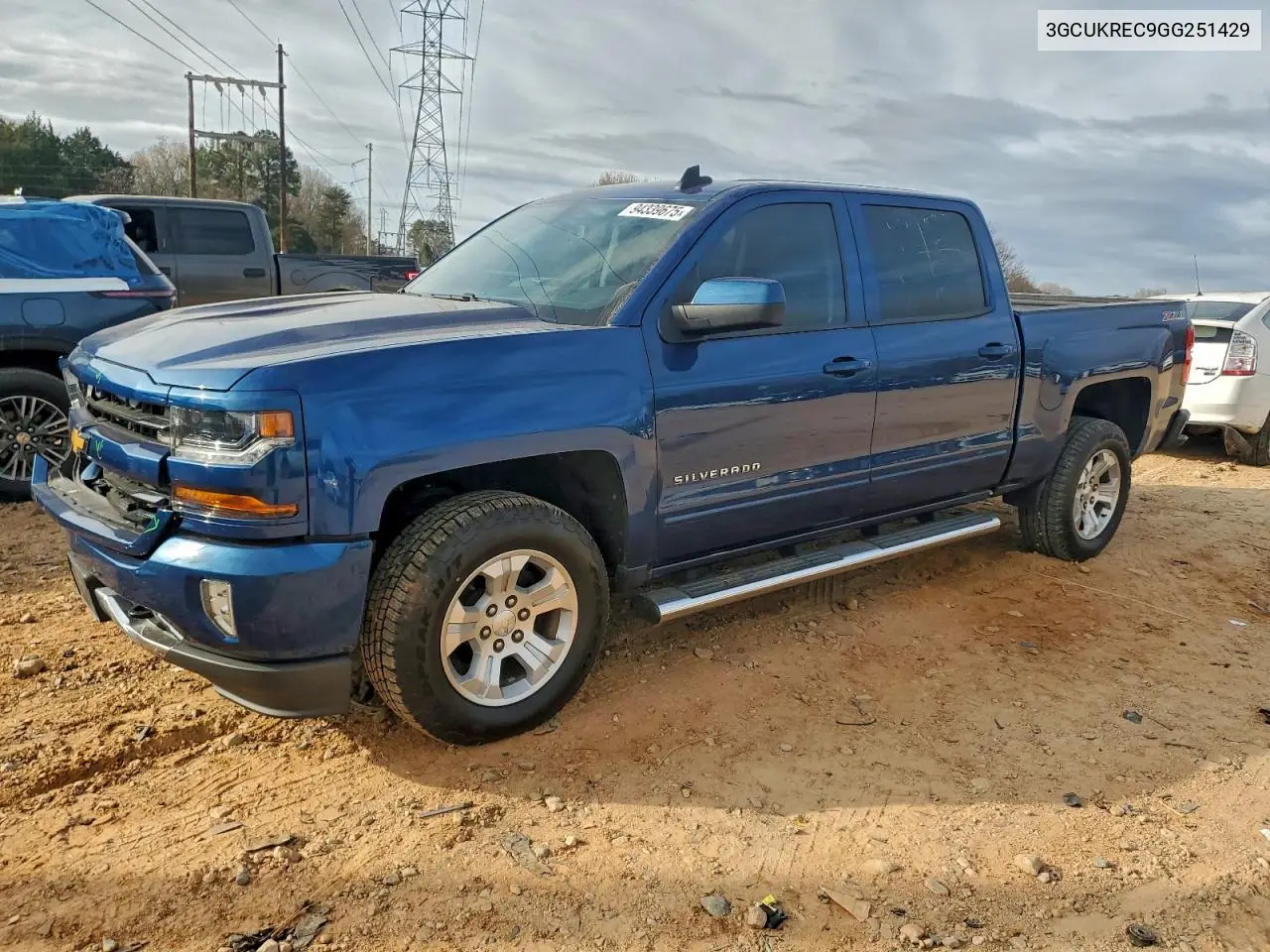 3GCUKREC9GG251429 2016 Chevrolet Silverado K1500 Lt