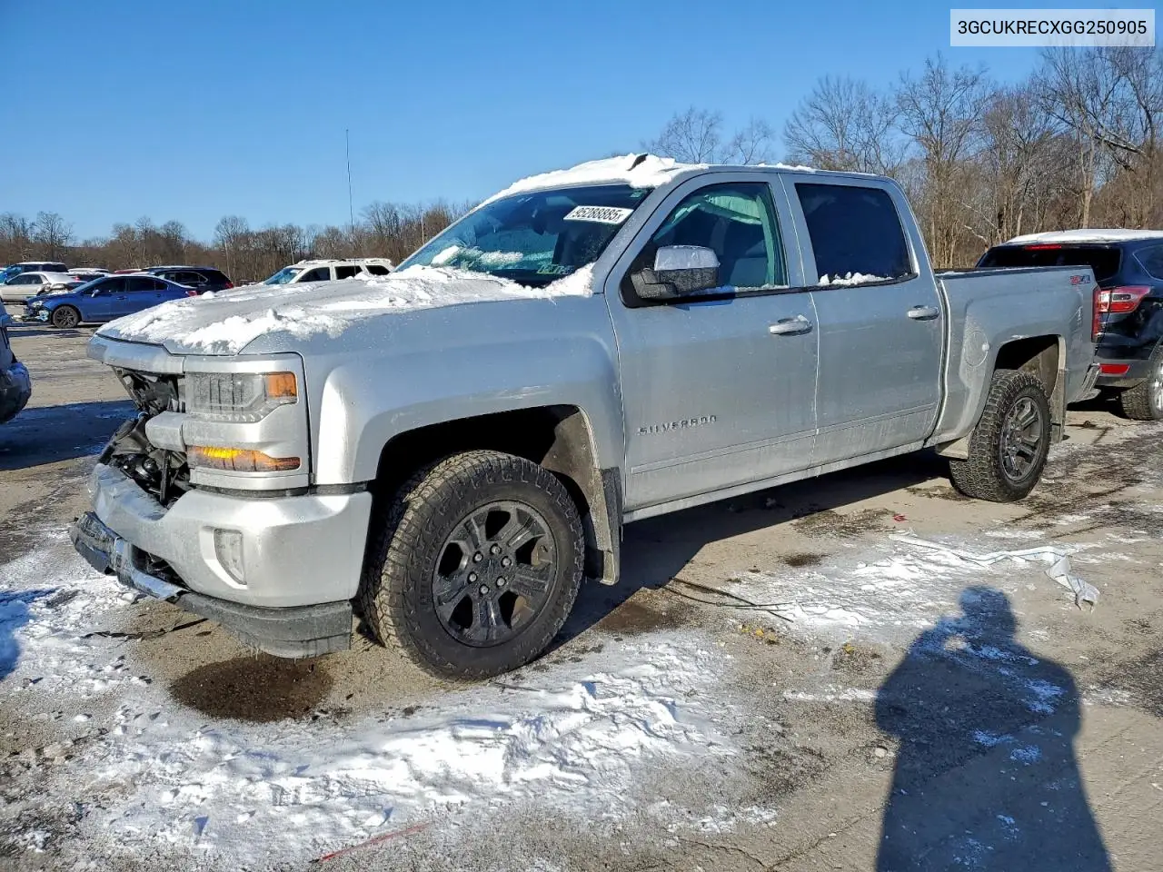 3GCUKRECXGG250905 2016 Chevrolet Silverado K1500 Lt