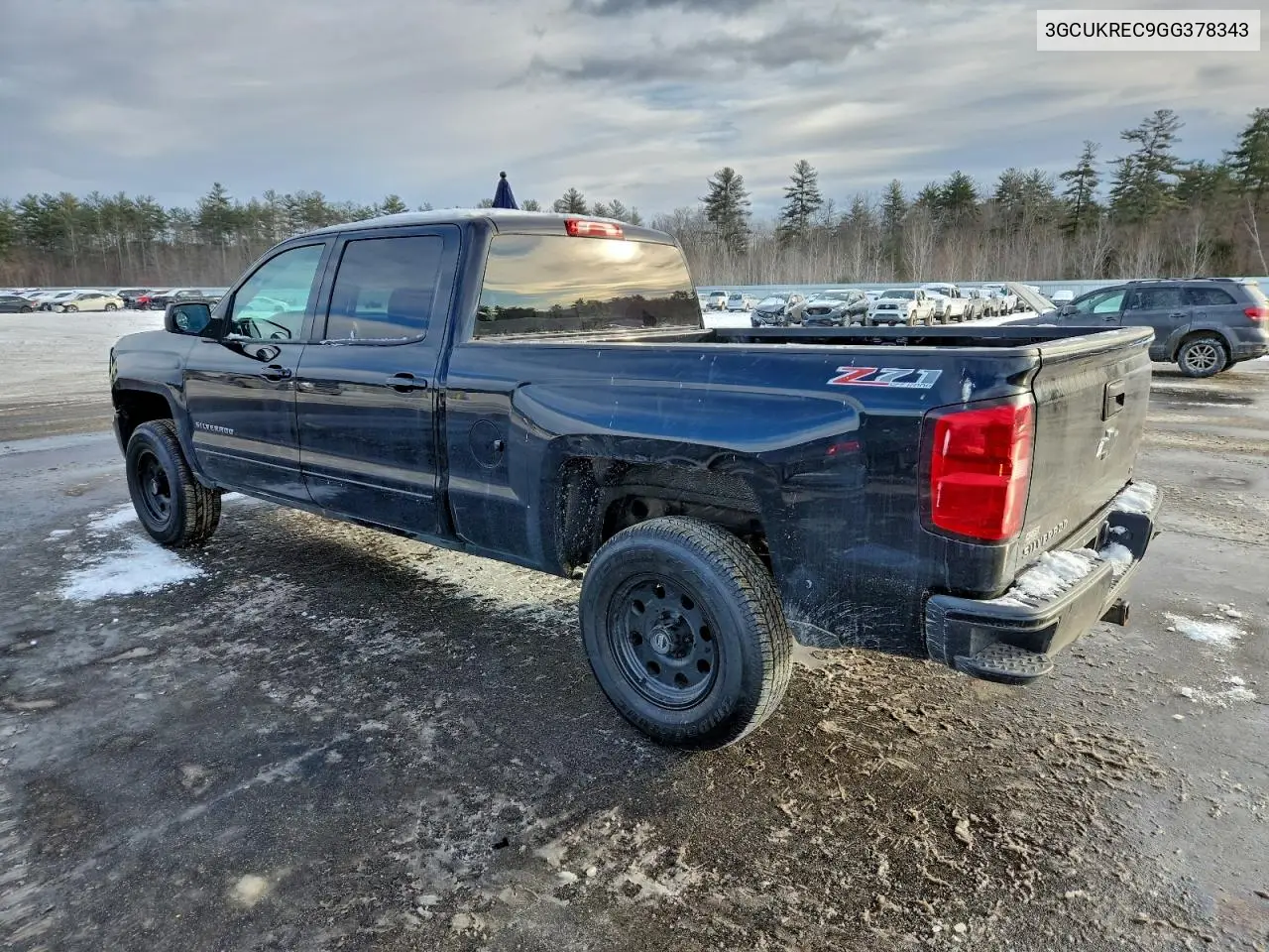3GCUKREC9GG378343 2016 Chevrolet Silverado K1500 Lt