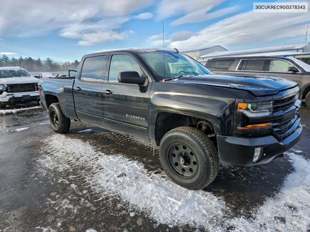 3GCUKREC9GG378343 2016 Chevrolet Silverado K1500 Lt
