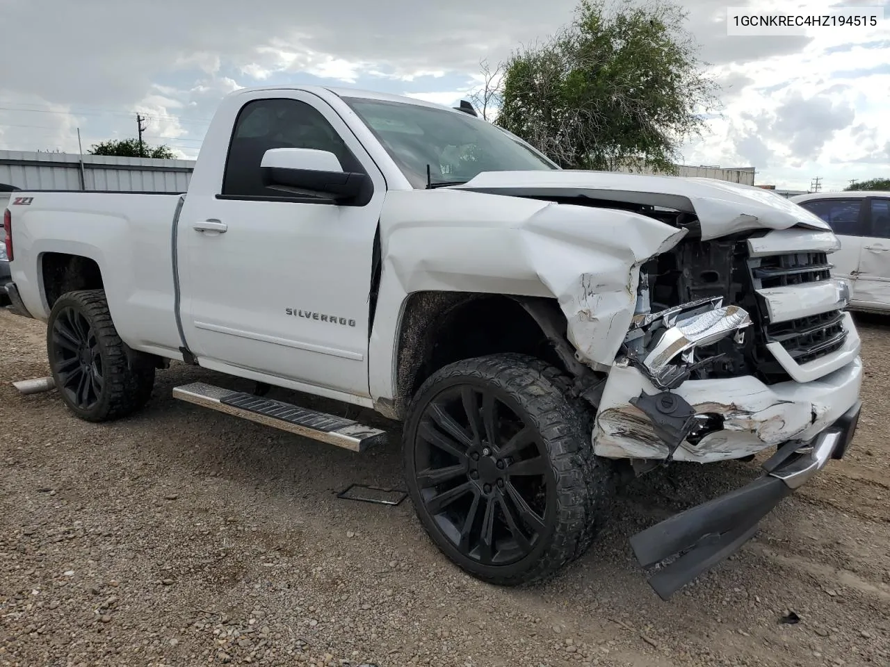 2017 Chevrolet Silverado K1500 Lt VIN: 1GCNKREC4HZ194515 Lot: 72741524