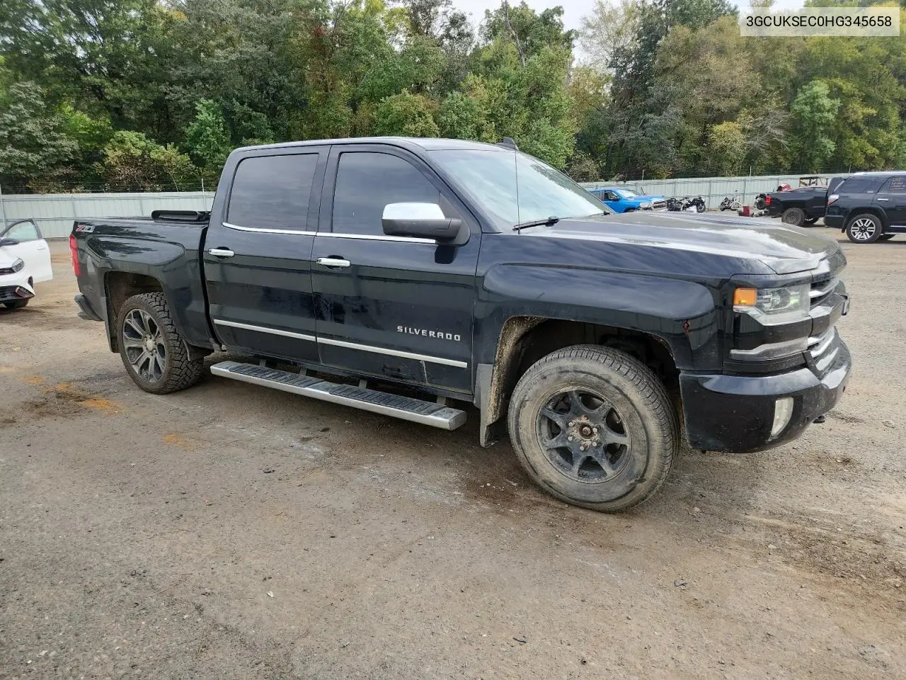 3GCUKSEC0HG345658 2017 Chevrolet Silverado K1500 Ltz