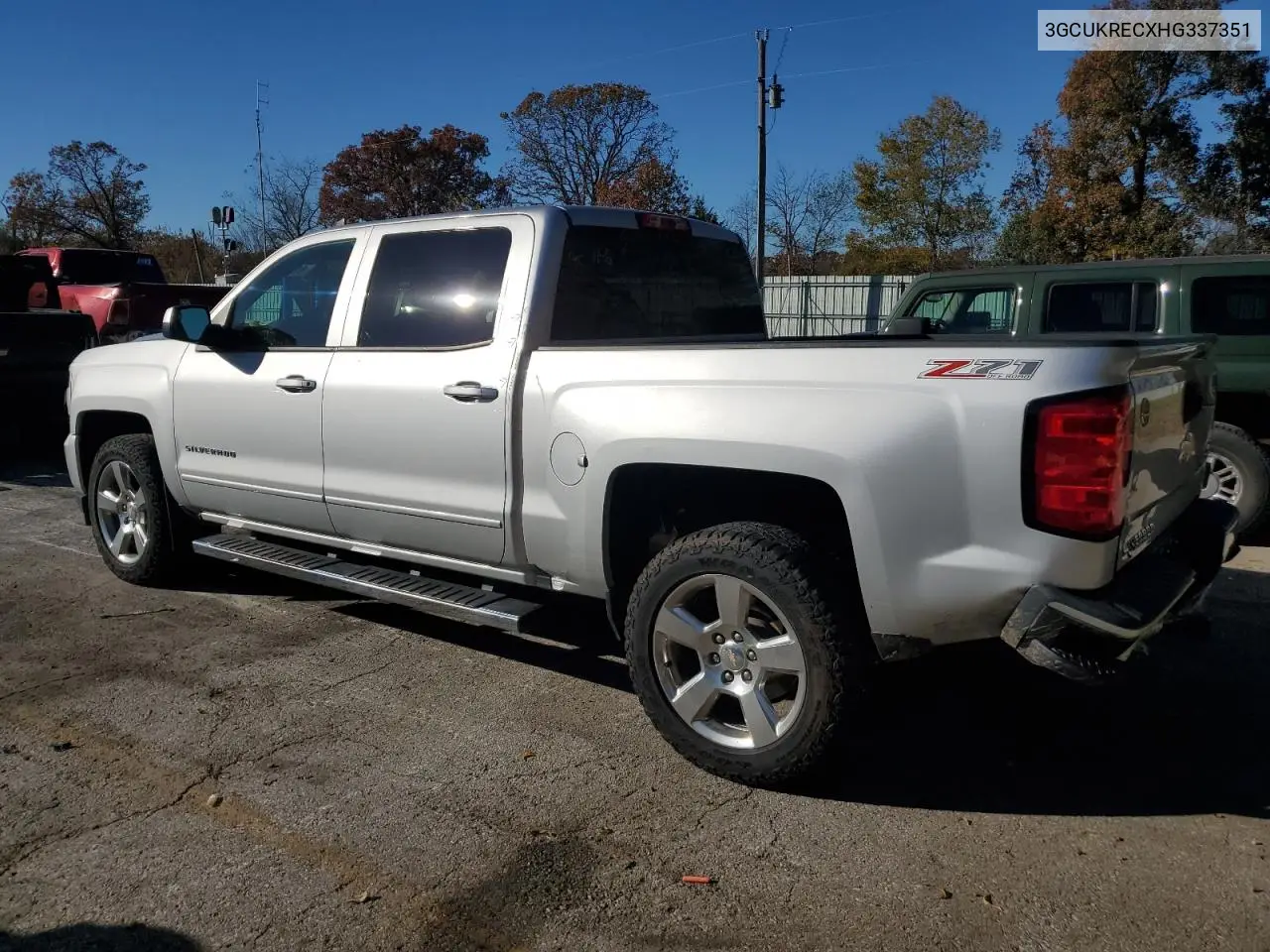 3GCUKRECXHG337351 2017 Chevrolet Silverado K1500 Lt