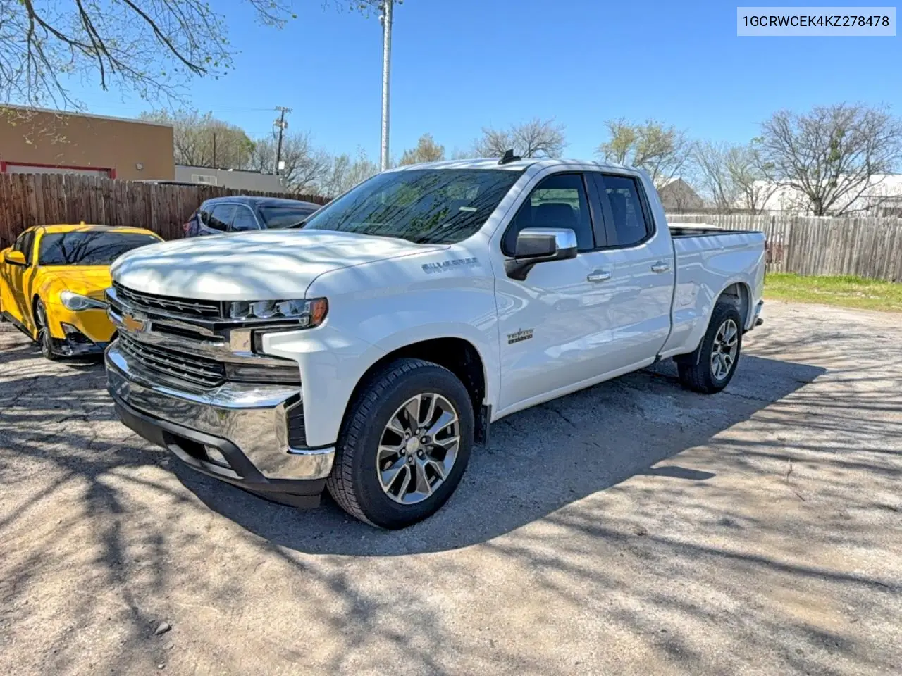 1GCRWCEK4KZ278478 2019 Chevrolet Silverado C1500 Lt