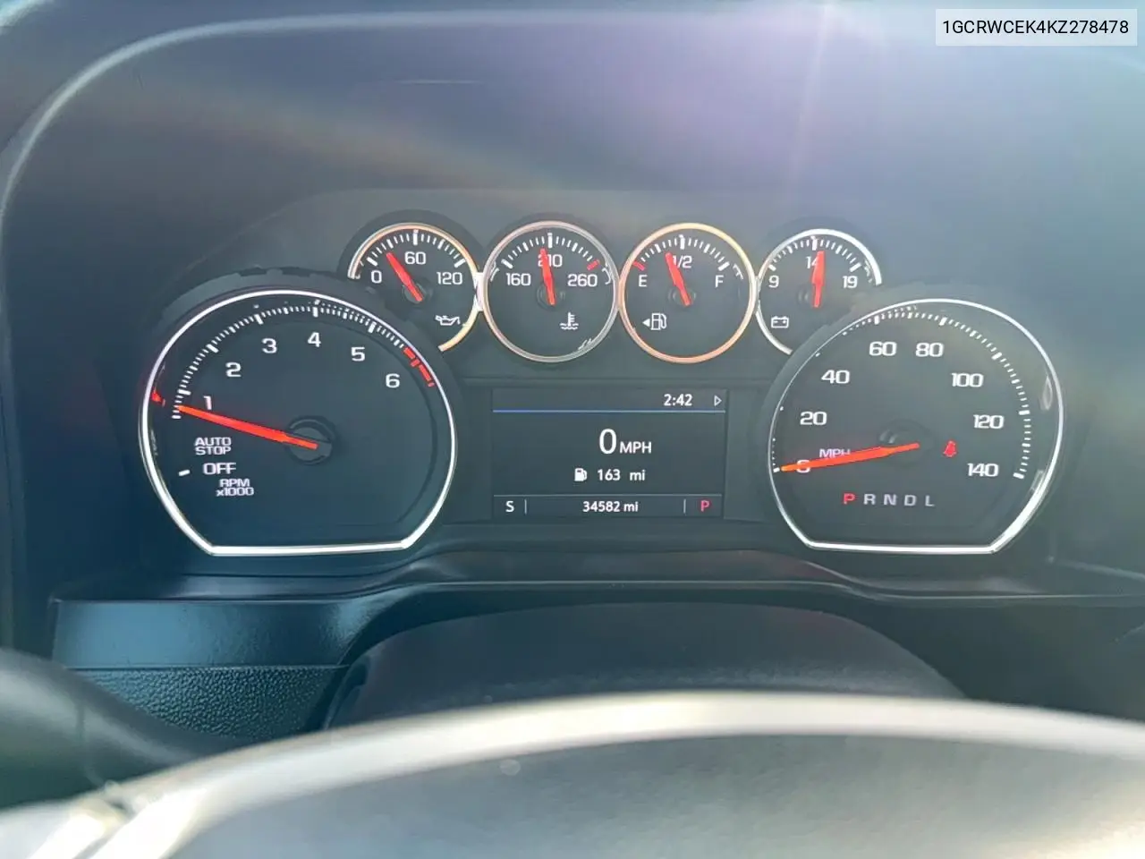 1GCRWCEK4KZ278478 2019 Chevrolet Silverado C1500 Lt