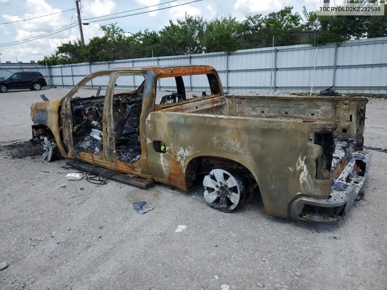 1GCRYDED2KZ232598 2019 Chevrolet Silverado K1500 Lt