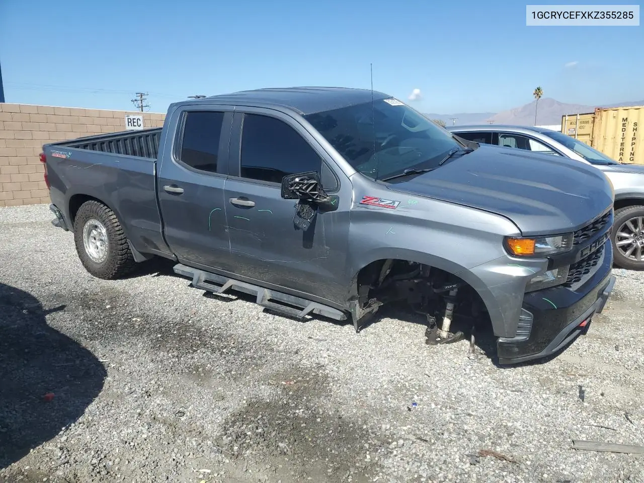 1GCRYCEFXKZ355285 2019 Chevrolet Silverado K1500 Trail Boss Custom