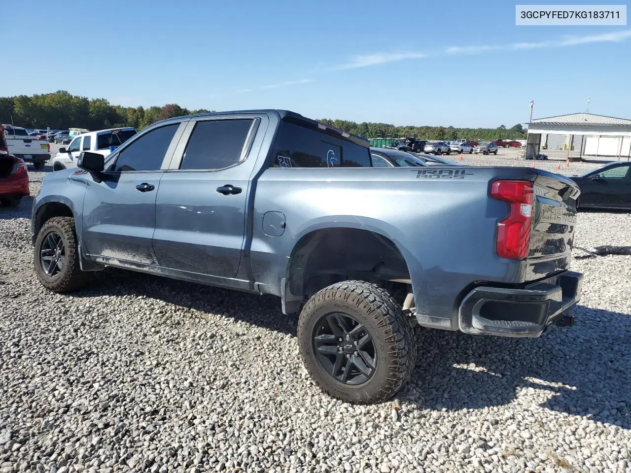 3GCPYFED7KG183711 2019 Chevrolet Silverado K1500 Lt Trail Boss