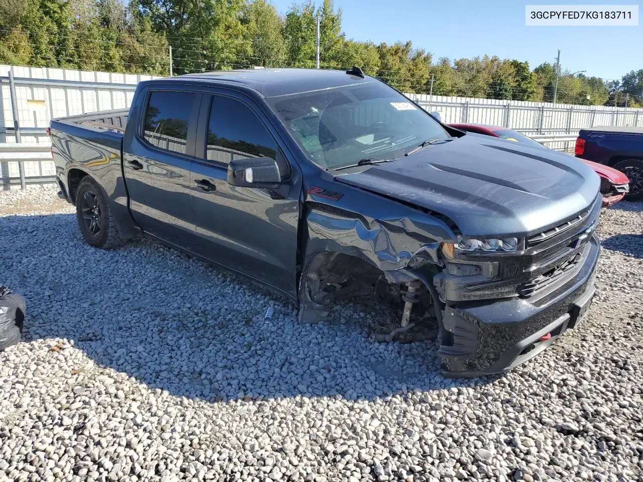 3GCPYFED7KG183711 2019 Chevrolet Silverado K1500 Lt Trail Boss